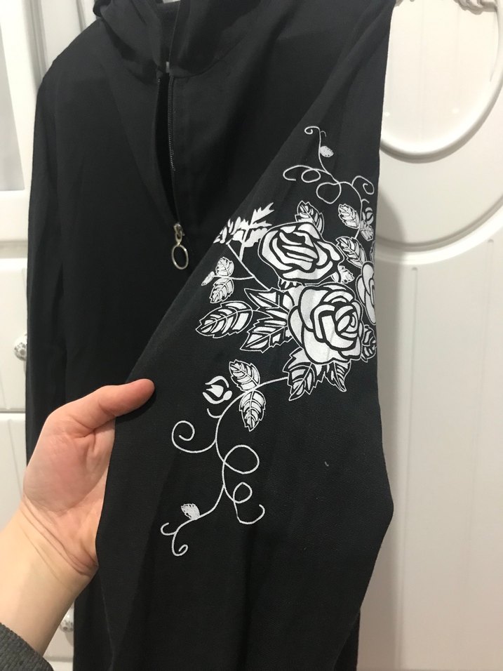 Siyah Uzun Gösterişli Hamile Ceketi - Görsel 4