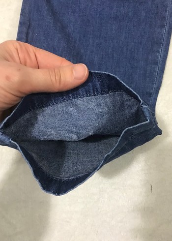 Lacivert Midi Kadın Kot Pantolon - Görsel 6