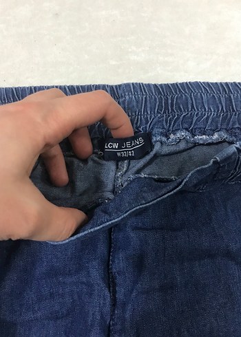 Lacivert Midi Kadın Kot Pantolon - Görsel 2