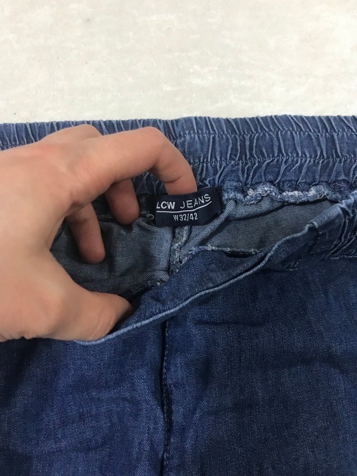 Lacivert Midi Kadın Kot Pantolon - Görsel 2