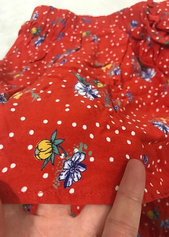 Kırmızı Püsküllü Kadın Mini Etek - Görsel 8