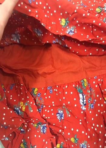 Kırmızı Püsküllü Kadın Mini Etek - Görsel 9