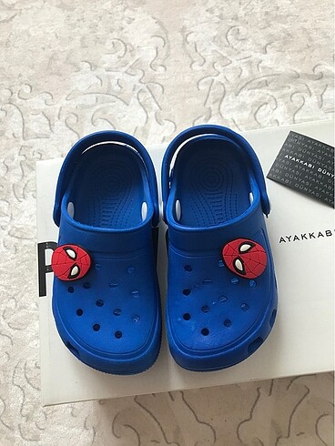 25 Beden lacivert Renk Spiderman çocuk sandalet ayakkabı