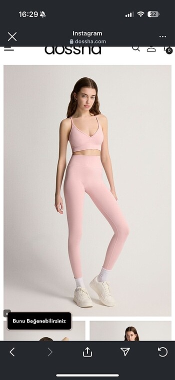 Dossha alt üst pembe spor takım