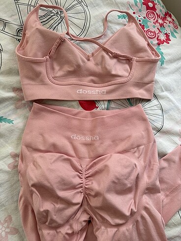 s Beden pembe Renk Dossha alt üst pembe spor takım