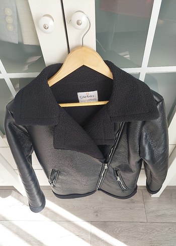 Diğer Siyah Deri Biker Ceket