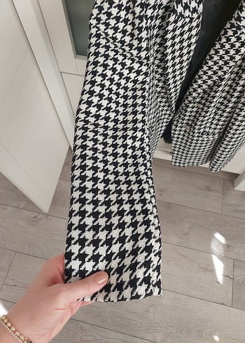 s Beden Koton Kazayağı Desenli Blazer