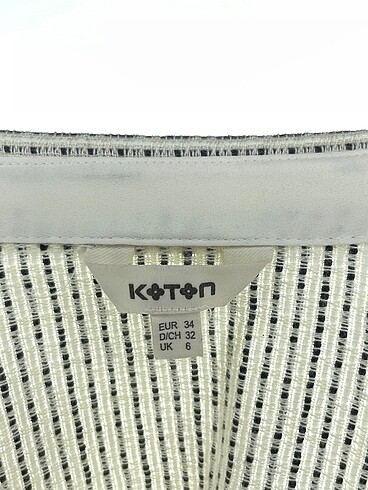 s Beden beyaz Renk Koton Bluz %70 İndirimli.