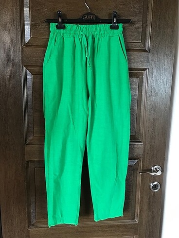 Yeşil Keten Pantolon