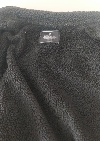 Mavi Koyu Renk Sade Kot Ceket içi tüylü - Görsel 5