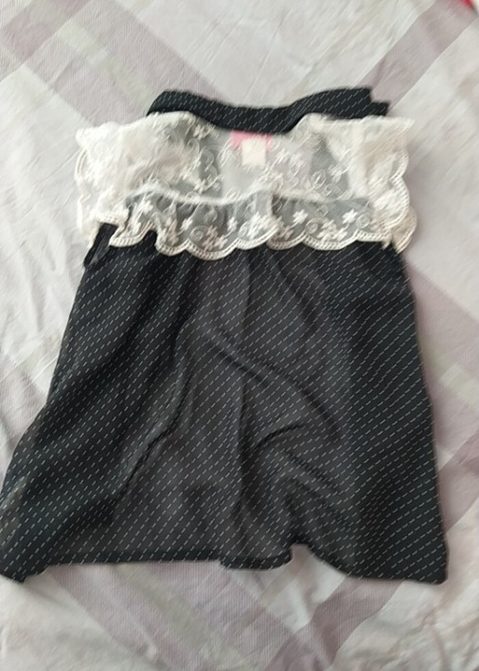 Yakalı şifon bluz  - Görsel 2