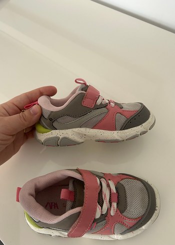Zara Kız Çocuk Pembe Gri Spor Ayakkabı - Görsel 3