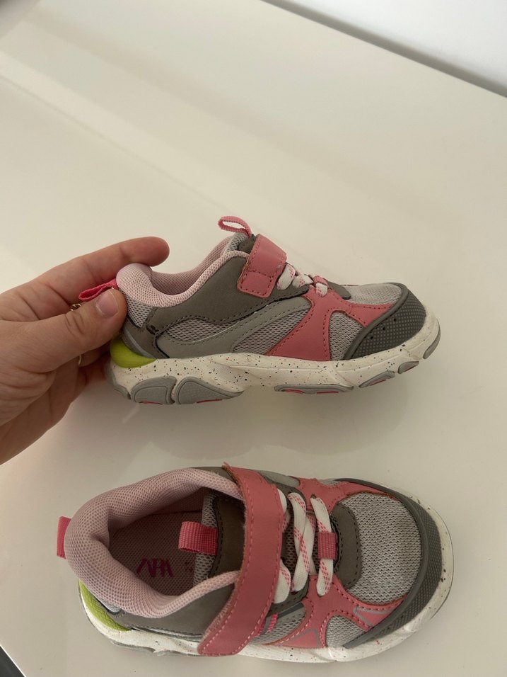 Zara Kız Çocuk Pembe Gri Spor Ayakkabı - Görsel 3