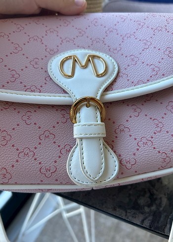 Matmazel Pembe Deri Tokalı Kadın Çanta - Görsel 7