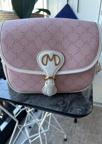 Matmazel Pembe Deri Tokalı Kadın Çanta - Görsel 2