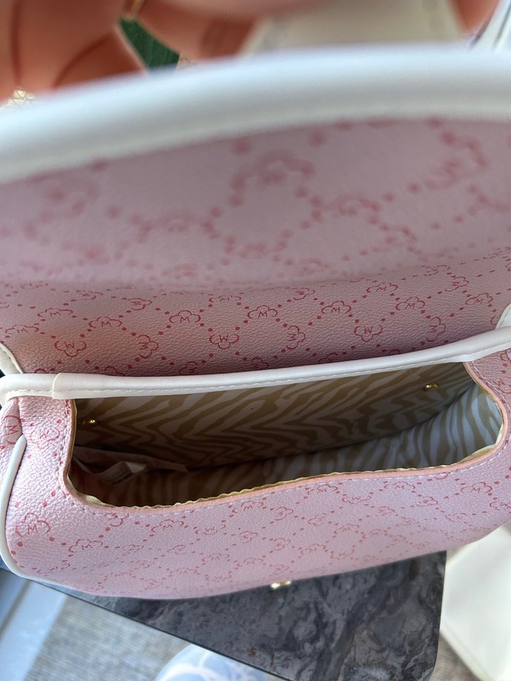 Matmazel Pembe Deri Tokalı Kadın Çanta - Görsel 3