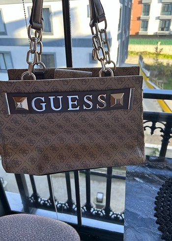 Guess Baskılı Deri Kadın Çanta - Görsel 2