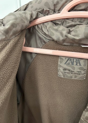 Kahverengi Leopar Desenli Peluş Kız Mont - Görsel 5