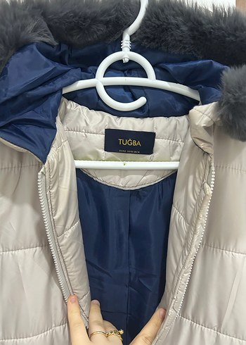 Gri Midi Kadın Kışlık Kürklü Mont - Görsel 8