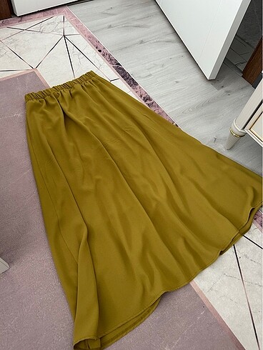 Yağ yeşili etekli takım - Görsel 7