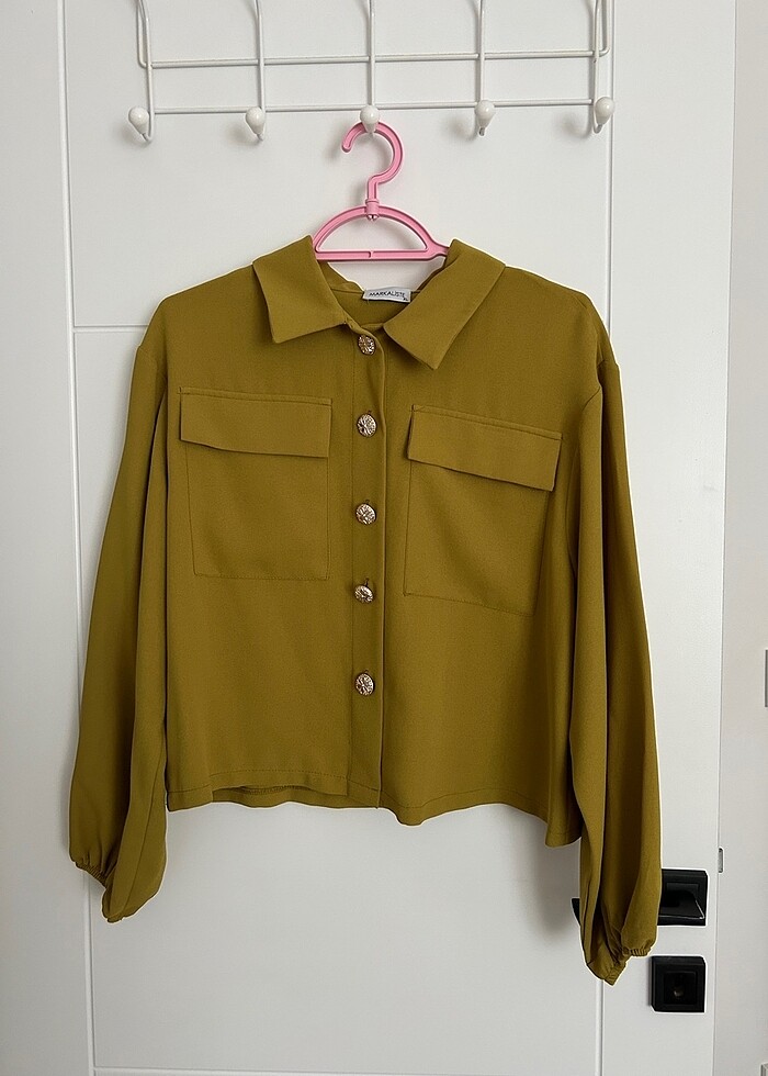 Yağ yeşili etekli takım - Görsel 2