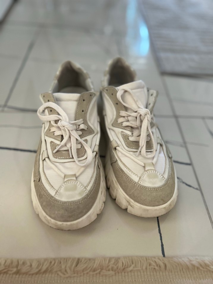 Beyaz Gri Platform Spor Ayakkabı - Görsel 3