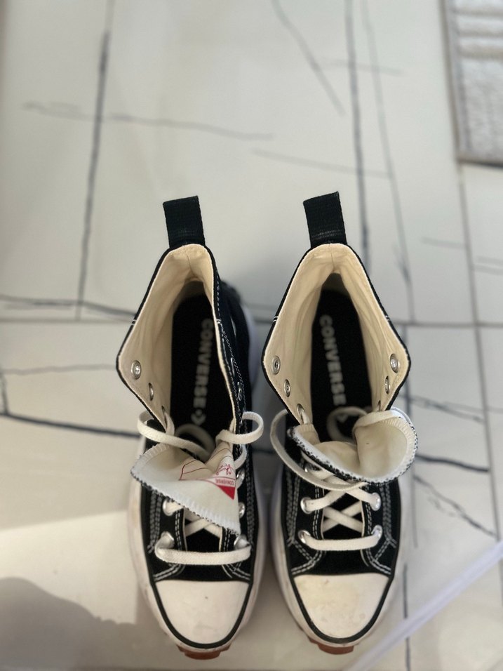 Converse Siyah Platform Tabanlı Kadın Spor Ayakkabı - Görsel 5