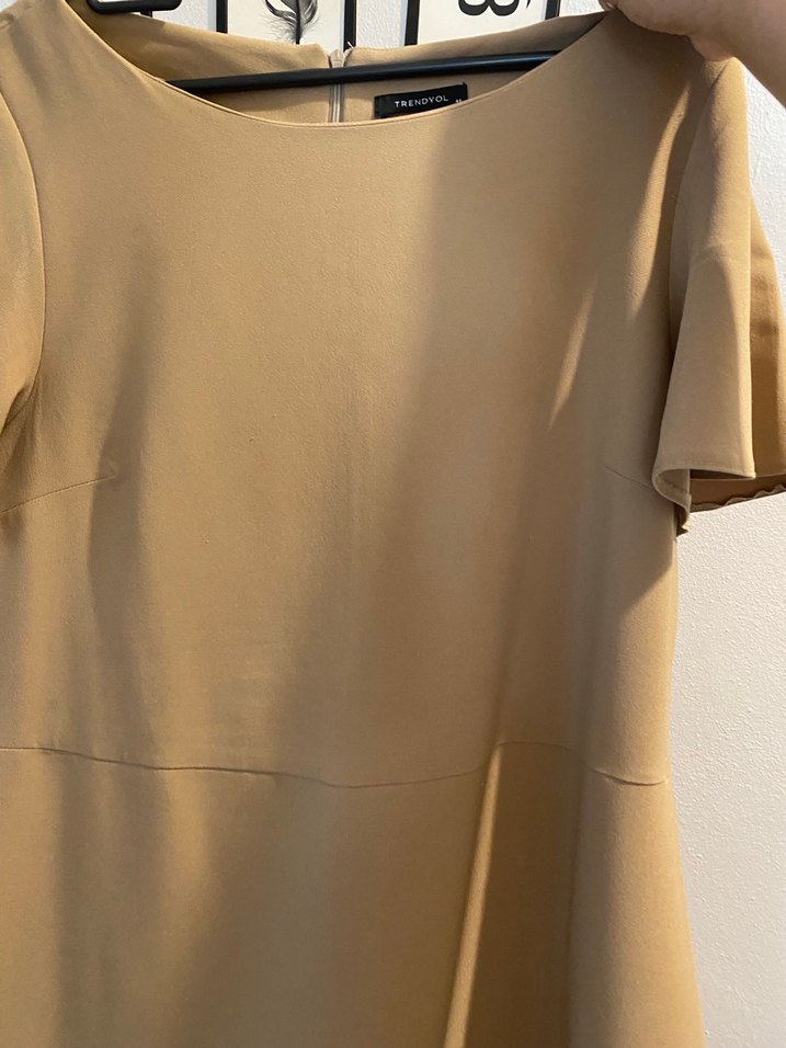 Bej Fırfırlı Midi Hamile Eteği - Görsel 2