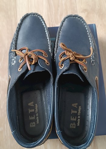 Mavi Deri Erkek Günlük Dolgu Topuk Ayakkabı - Görsel 6