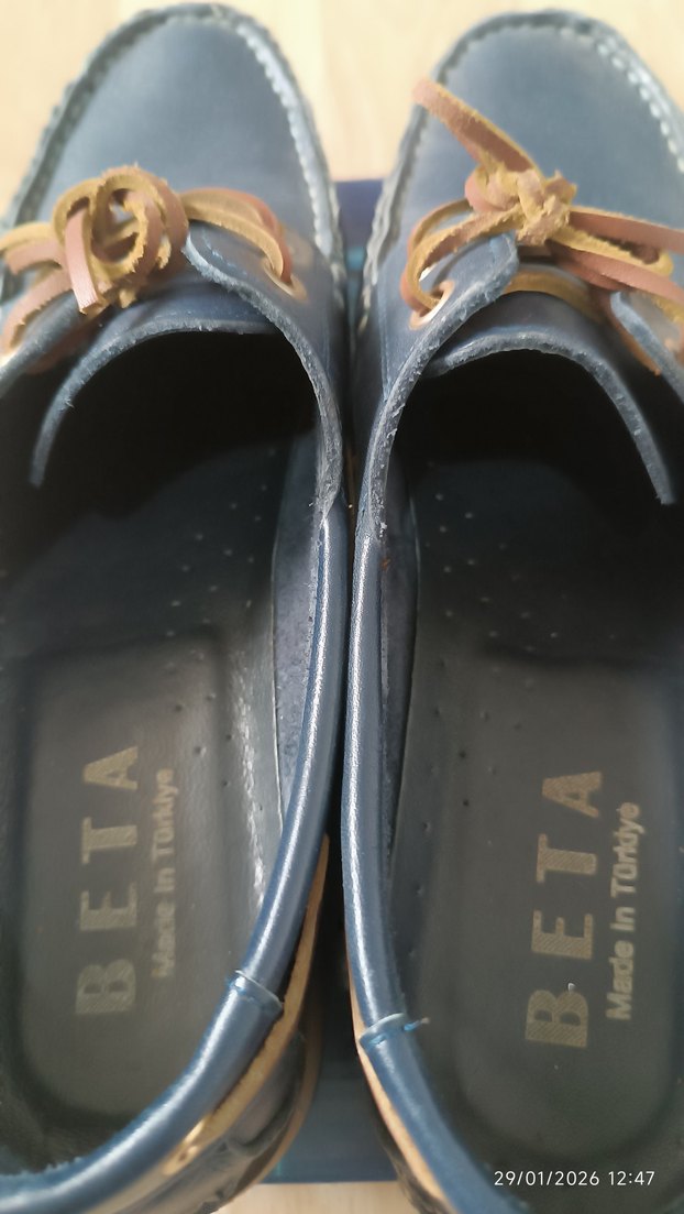 Mavi Deri Erkek Günlük Dolgu Topuk Ayakkabı - Görsel 5