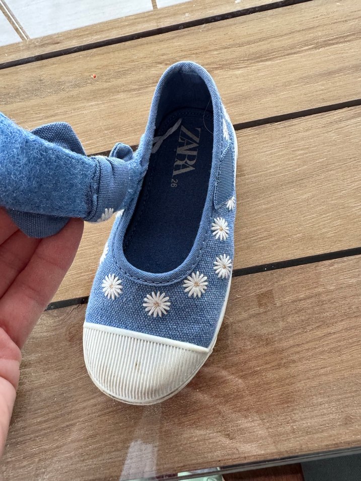 Zara kız Çocuk Mavi babet 26 numara - Görsel 3