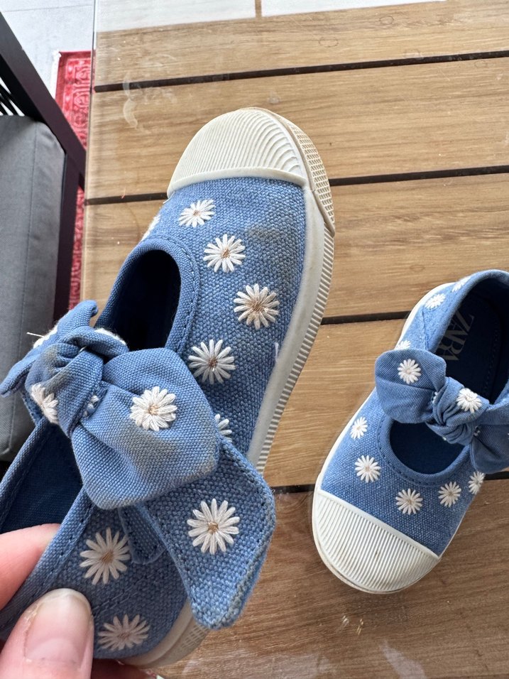 Zara kız Çocuk Mavi babet 26 numara - Görsel 2