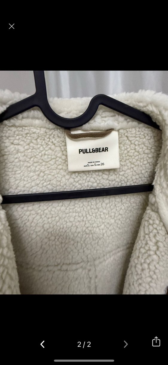 pull and bear Kürklü Süet Bej Yelek - Görsel 2