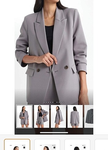xl Beden gri blazer ceket 