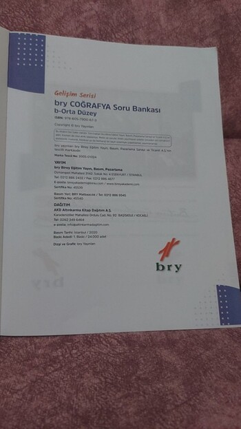  #BRY# COĞRAFYA SORU BANKASI 