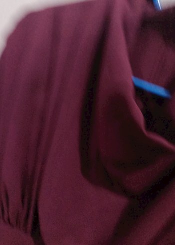 Düğmeli Mürdüm tesettür ikili takım - Görsel 2