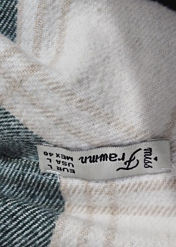 Gri Ekose Desenli Uzun Kollu Kadın Gömlek - Görsel 3