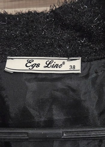 Gri Uzun Örgü Kadın Kaban - Görsel 3