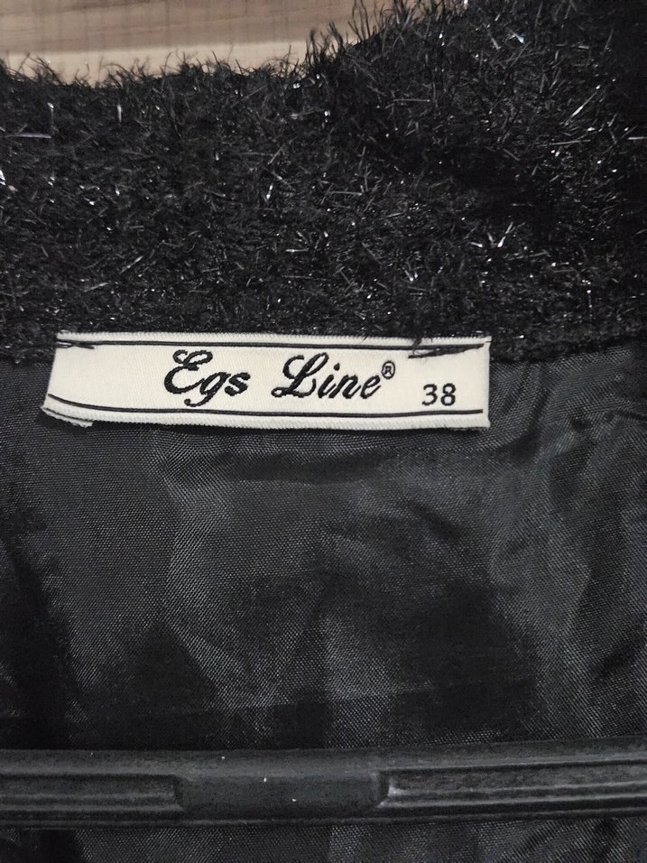 Gri Uzun Örgü Kadın Kaban - Görsel 3