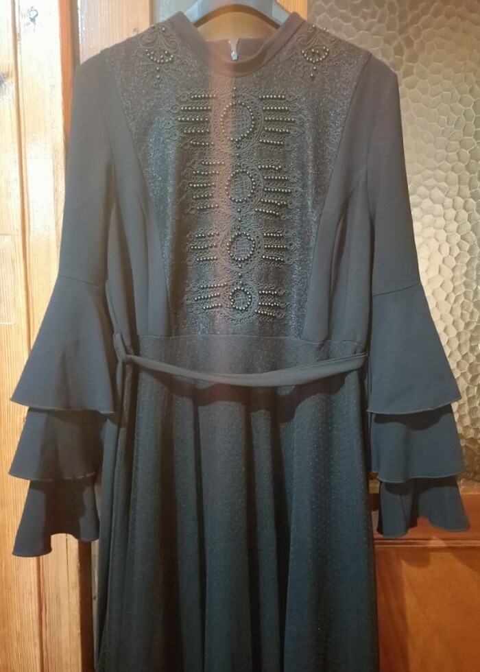 Siyah abiye elbise - Görsel 4