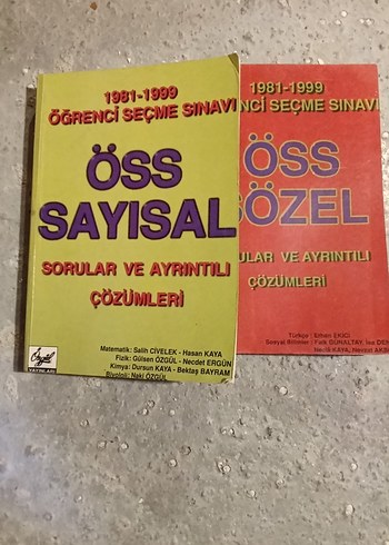 1981-1999 ÖSS Sayısal ve Sözel Soru Kitapları - Görsel 4