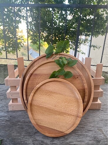 Ikea Ahsap supla 3lü takım