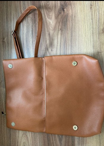 Kahverengi Deri Kadın Çanta - Görsel 2