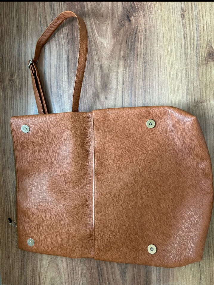 Kahverengi Deri Kadın Çanta - Görsel 2