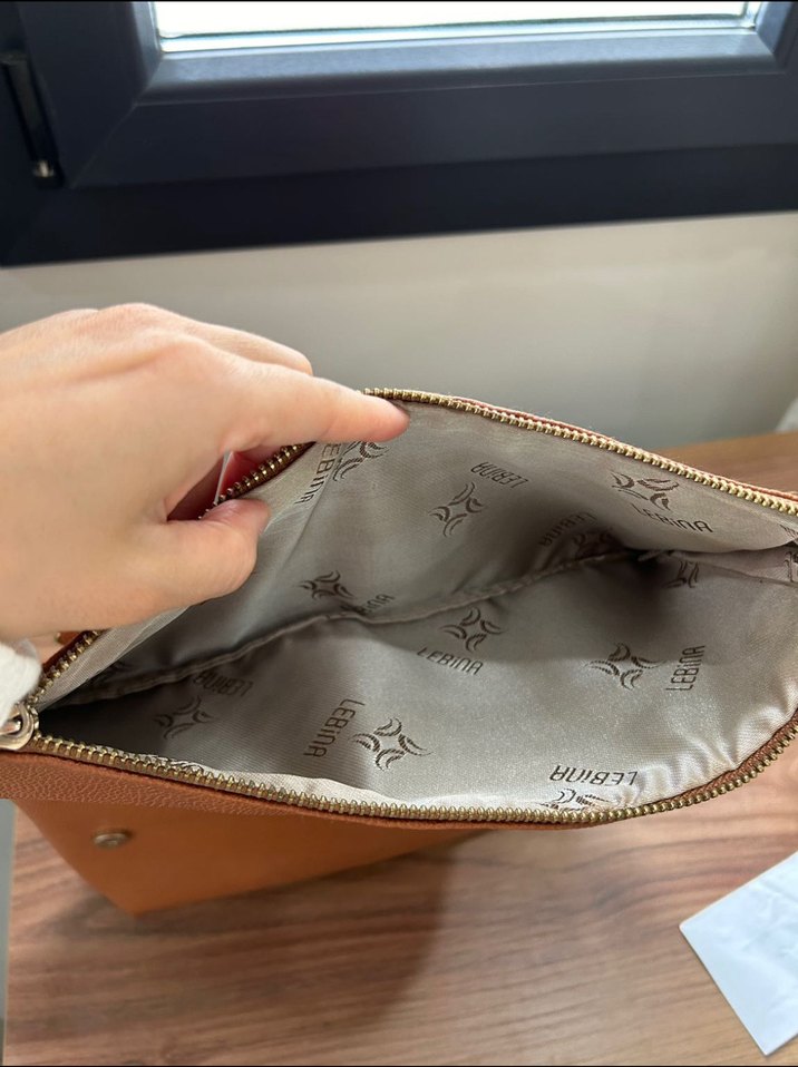 Kahverengi Deri Kadın Çanta - Görsel 4