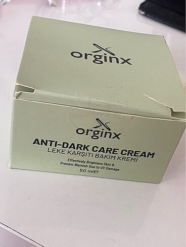 Orginx leke karşıtı bakım kremi