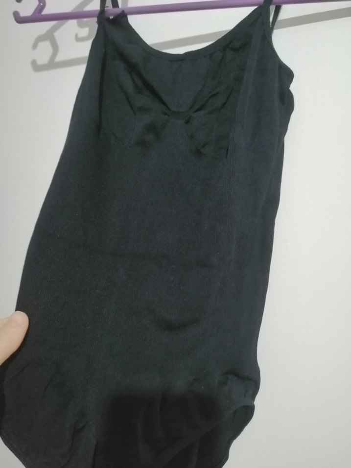 Siyah İnce Askılı Kadın Mayo korse - Görsel 2