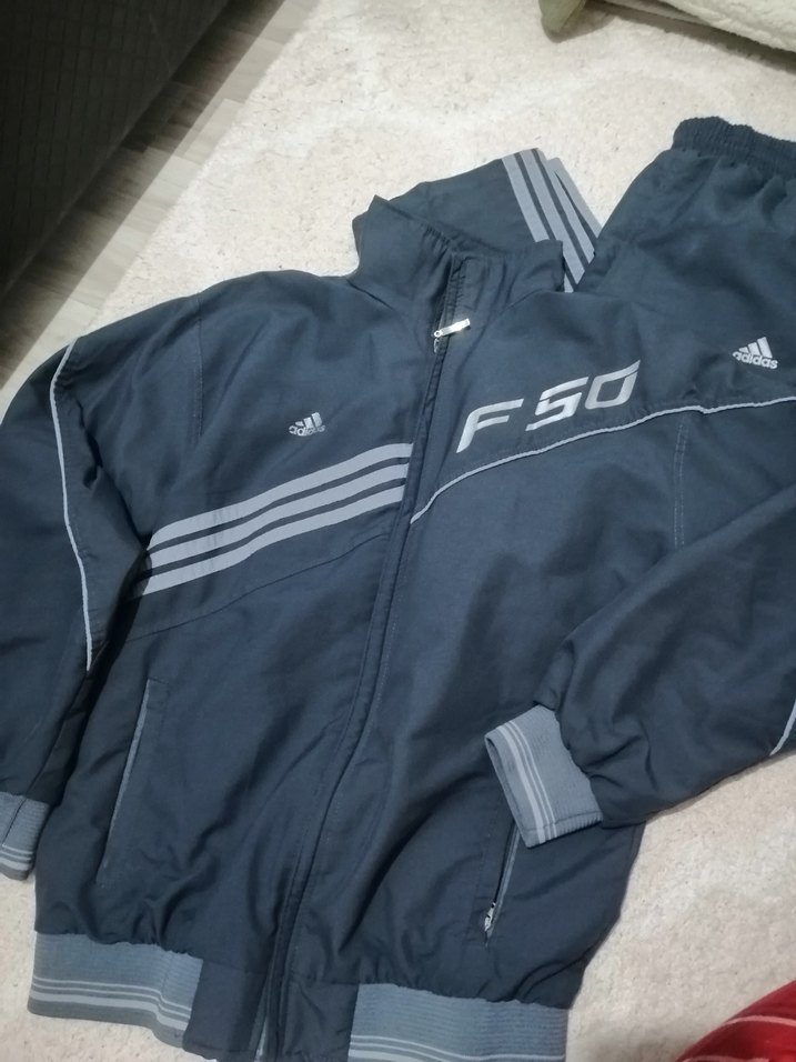 Adidas Erkek Gri Rahat Kesim Eşofman takımı - Görsel 2