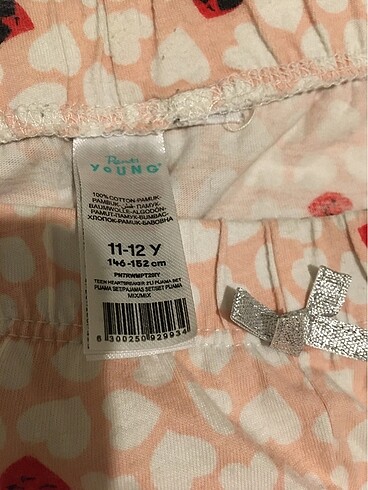 11-12 Yaş Beden pembe Renk Pijama