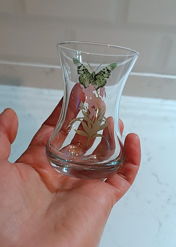 Çiçek Desenli 6'lı İnce Belli Çay Seti - Görsel 3